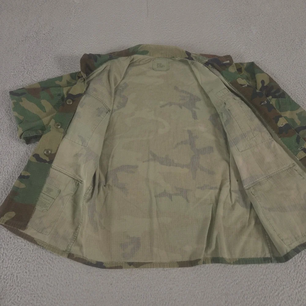 VINTAGE American Apparel Jacket Mens Medium Green Woodland Camo Ripstop 80s 90s
